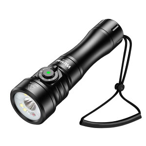 Wurkkos DL08 �_�C�r���O���C�g 3600���[���� ����100���[�g�� �}�O�l�b�g�����O �X�C�b�` 3�F���� �����P�x LED �����d�� �ϏՌ� �T�� �i�C�g�_�C�r���O �������C�g �ނ� �L�����v �h�ЃO�b�Y ���{