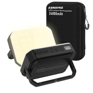�y24,000mAh��e�ʁz1800lm �h�ЃO�b�Y LED�����^�� �L�����v���C�g 22.5W�����[�d�Ή� 4�F����/SOS IP65�h�� �d�C�ʋP�x�����\�� �O�r��t�� ���邳�L���@�\ BLACK