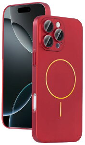 YUZOR �u�ɔ��v iPhone 13 Pro Max �P�[�X �����^ Magsafe�Ή� ��phone13ProMax �P�[�X �����Y�����S�ɕ�����̌^�݌v �X�g���b�v�z�[���t�� �A�C�t�H�� �A�C�z�� (iPhone13ProMax ��) CB-xiao-13ProMax-hong