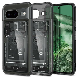 Spigen Google Pixel8 �P�[�X �N���A TPU �o���p�[�P�[�X 2�d�\�� �ČRMIL�K�i�擾 �ϏՌ� ���菝�h�~ ���΂ݖ��� ���C�����X�[�d�Ή� �E���g���E�n�C�u���b�h ACS06279 (�[���E����)