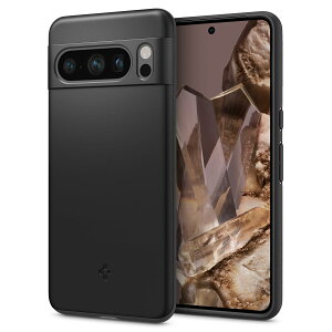 Spigen Google Pixel8 Pro �P�[�X �ɔ� �����Y�ی� �C�菝�h�~ ���^�J�o�[ �y�� �w��h�~ �V���v�� �}�b�g�d�グ ���C�����X�[�d�Ή� �V���E�t�B�b�g ACS06325 (�u���b�N)