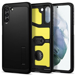 Spigen Galaxy S21 �P�[�X [ SC-51B | SCG09 ] �ϏՌ� �X�^���h�@�\ �ČRMIL�K�i�擾 �O�w�\�� �J�����ی� ���h�~ �Ռ� �z�� Qi�[�d ���C�����X�[�d �^�t�E�A�[�}�[ ACS02425 (�u���b�N)