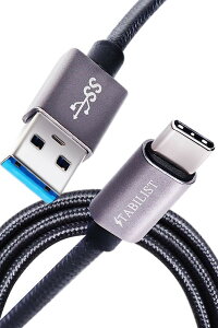 �y�Ɠd�G���f�ځz [�����u�����h] USB-Type-C �P�[�u�� 3A �}���[�d 1m USB3.0 �ϊ� �^�C�vc typec USB-C usbc USB-A android Xperia Galaxy iPad Pro MacBook switch ���Ή� (�V���o�[�O���[)