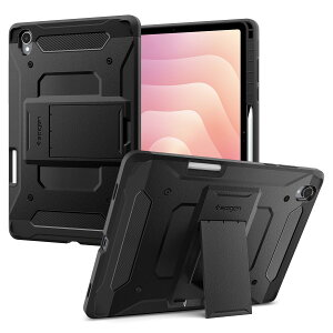 Spigen Galaxy Tab S11�Ή��P�[�X �Ռ��z�� �ϏՌ� �[�d�Ή� ��d�\�� �L�b�N�X�^���h�Ή� �ϋv�� �^�t�E�A�[�}�[�E�v�� ACS10211 (�u���b�N)