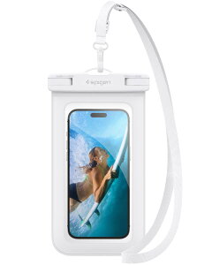 Spigen �X�}�z �h���P�[�X 1�� ���� iPhone Pixel Xperia �ő�8.2�C���`�Ή� �^�b�`�\ ��F�� ���� �����B�e �����C ���� �ނ� �C IPX8�F�� ���S�h�� �l�b�N�X�g���b�v�t�� A601 ACS06006 (�z���C�g)