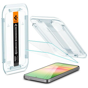 Spigen Galaxy S24FE �K���X�t�B���� �w��F�ؑΉ� GalaxyS24FE �ی�t�B���� �\��t���L�b�g�t�� 2���� �i�m�R�[�e�B���O ��U�h�~ EZ Fit