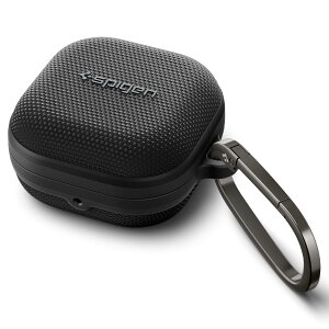 Spigen Galaxy Buds4 / Galaxy Buds4 Pro �P�[�X �t�@�u���b�N PC �J���r�i�t�� �Ռ��z�� �y�� ���h�~ �ϏՌ� ���C�����X�[�d�Ή� Galaxy Buds4 / Galaxy Buds4 Pro �J�o�[ �N���V�b�N�E�t�B�b�g ACS11203 (�u���b�N)
