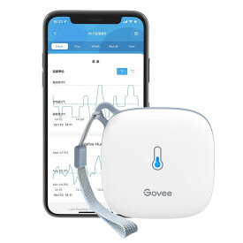 Govee WiFi 温度計 湿度計 高精度 ワイヤレス デジタル温湿度計 スマホで温湿度管理 アラート通知機能付き(通知音ない) データの保存とエクスポート インテリア 乾燥対策 赤ちゃん 家庭用 温室 地下室 爬虫類 室内用（50m 2.4GHz WiFi対応）