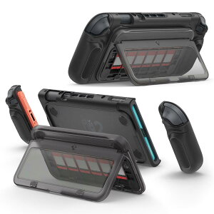 Spigen Switch 2 �P�[�X ���E���X�^���h Joy-Con�Ή� �Q�[���J�[�h6�����[ �O���b�v�͋��� �ی�J�o�[ ACS09288 (�u���b�N)