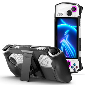 Spigen ASUS ROG Ally �P�[�X (2023) �X�^���h�t�� ��ʕی� �ϏՌ� �Ռ��z�� �V���E�t�B�b�g�v�� ACS06922 (�u���b�N)
