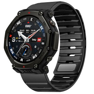 [PONATTENO] �����o���h For Amazfit T-rex 3 Pro 48mm�X�}�[�g�E�H�b�`�p�x���g �V���R�� �N�C�b�N�t�B�b�g QuickFit �����x���g �}�O�l�b�g�� ���C�z�� �V���R���\�� �h�� �X�|�[�c�X�g���b�v (�u���b�N)
