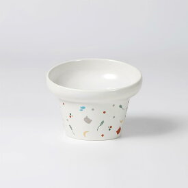 HARIO (ハリオ) にゃんプレトール 猫用食器 高さあり 食べやすい (ホワイト)