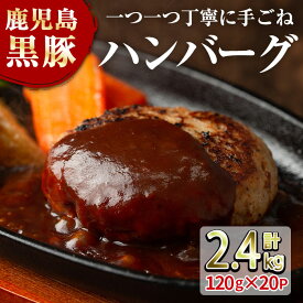 かごしま黒豚 無添加 特製手作り 【てぞの精肉店 黒豚ハンバーグ 120g×20個】【送料無料】鹿児島県 国産 かごしま黒豚 黒豚 ハンバーグ 冷凍食品 手作り ギフト 贈り物 贈物 特産品 鹿児島特産品 指宿特産品 鹿児島の黒 母の日 父の日