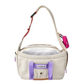 [iCANDOR] ピカブーバッグ プラムグレー PEEK-A-BOO BAG PLUM GRAY送料無料 ペットキャリーバッグ 犬用キャリーバッグ 猫用キャリーバッグ ペットバッグ お出かけ用ペットバッグ 小型犬キャリー ペット移動バッグ 犬猫兼用 ペット用キャリー おしゃれペットバッグ