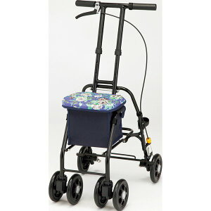 スリムムーヴ/青花柄(マキテック)SX-15BF シルバーカー コンパクトタイプ