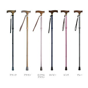 夢ライフステッキ 折りたたみ伸縮型 スリムタイプ/ネイビー(ウェルファン)009713