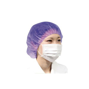 【ケース販売】IS不織布キャップ 100枚入×10箱/ラベンダー(ファーストレイト)FR-212 使い捨てキャップ