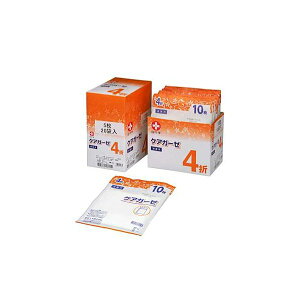 ケアガーゼ 4折 3枚入×30袋(白十字)滅菌済 医療用ガーゼ 10162