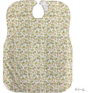 大人用食事エプロン/クリーム(ニシキ)P9693