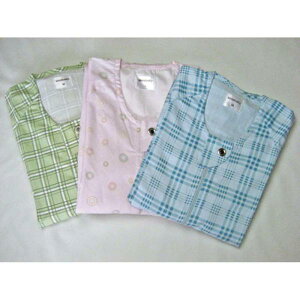 マンラク2型ねまき(オールシーズン)Sサイズ/グリーンチェック(萬楽)MR-1002