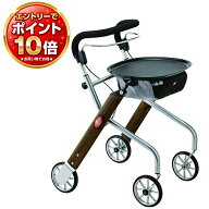【エントリーポイント10倍】レッツゴーミニ 室内専用歩行車／ウォールナット（竹虎）117504