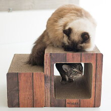 【猫】【つめとぎ】【iCat】【アイキャット】オリジナル飛び出すつめとぎウッディトンネル【段ボール】【ダンボール】【猫用つめとぎ】【猫のつめとぎ】【スクラッチャー】【キャットスクラッチャー】