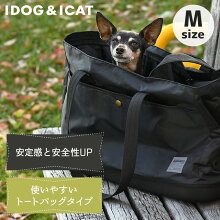 IDOG&ICATWALKAHOLICセミハードボトムトートキャリーバッグプレーンMサイズ。
