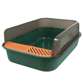 【お買い物マラソン セール ★40％OFF】【 猫 トイレ 】iCat セミクローズドプラスチックサンドボックス【 猫用トイレ 猫トイレ 猫のトイレ ネコトイレ シンプル インテリア トイレタリー キャットトイレ 飛散防止 丸洗いOK 分解できる 清潔 icat アイキャット】