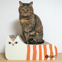 【お買い物マラソン★20%OFF】【猫爪とぎ】iCatアイキャットオリジナルつめとぎしまネコ【段ボール爪ネイル爪磨き猫用つめとぎ猫のつめとぎスクラッチャーキャットスクラッチャーダンボールポール麻icatidog】