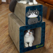 【猫】【つめとぎ】【iCat】【アイキャット】オリジナル飛び出すつめとぎネコトンネル。【段ボール】【猫用つめとぎ】【猫のつめとぎ】【スクラッチャー】【キャットスクラッチャー】