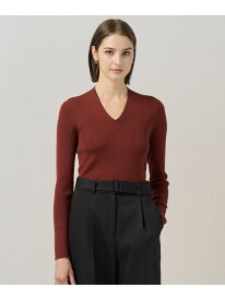 【新色追加】 エクストラファインメリノリブ Vネックプルオーバー ICB アイシービー トップス ニット ブラック ホワイト グレー グリーン レッド【送料無料】[Rakuten Fashion]