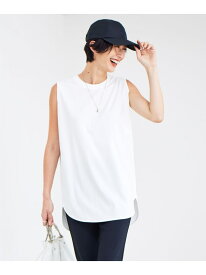 【SALE／40%OFF】【接触冷感・洗える】コンパクトスムース ノースリーブTシャツ ICB アイシービー トップス カットソー・Tシャツ ブルー ブラウン ホワイト ブラック【RBA_E】【送料無料】[Rakuten Fashion]