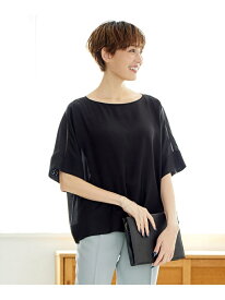 【SALE／30%OFF】【接触冷感・洗える】トリアセリヨセルローン Tブラウス ICB L アイシービー トップス シャツ・ブラウス ブラック【RBA_E】【送料無料】[Rakuten Fashion]