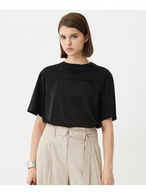 【SALE／30%OFF】【接触冷感・UVケア・洗える】シルケットスムースコンビ Tブラウスカットソー ICB アイシービー トップス カットソー・Tシャツ グレー ホワイト ブラック【RBA_E】【送料無料】[Rakuten Fashion]