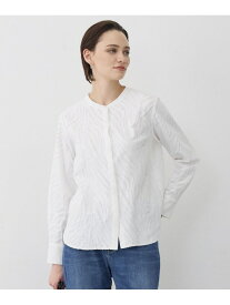 カットジャガードジャージー デザイントップス ICB アイシービー トップス カットソー・Tシャツ ホワイト ブラック【送料無料】[Rakuten Fashion]