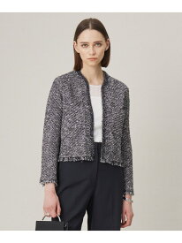 【SALE／30%OFF】【ドラマ「続・続・最後から二番目の恋」着用】 デニムライクツィード ニットジャケット ICB アイシービー トップス カーディガン【RBA_E】【送料無料】[Rakuten Fashion]
