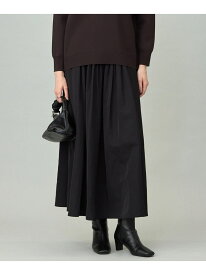 【SALE／40%OFF】エステルメモリータフタ ピンタックスカート ICB アイシービー スカート ロング・マキシスカート ブラック【RBA_E】【送料無料】[Rakuten Fashion]