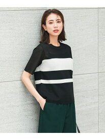 【SALE／30%OFF】【洗える】 シアースムースボーダー ニット ICB L アイシービー トップス ニット ネイビー レッド【RBA_E】【送料無料】[Rakuten Fashion]