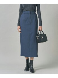 【SALE／30%OFF】【CLASSY.掲載・裏起毛】 ウォームサテン Iラインスカート ICB L アイシービー スカート ロング・マキシスカート ブルー ブラック【RBA_E】【送料無料】[Rakuten Fashion]