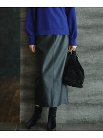 【SALE／30%OFF】【洗える】フェイクレザー ナロースカート ICB アイシービー スカート ロング・マキシスカート ブラック【RBA_E】【送料無料】[Rakuten Fashion]