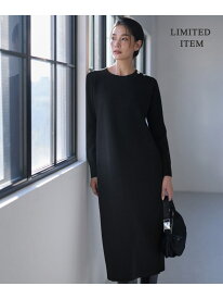 【WEB限定】 ウールブレンドダブルフェイス ニットワンピース ICB アイシービー ワンピース・ドレス ワンピース ブラック グレー【送料無料】[Rakuten Fashion]