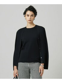 【洗える】エクストラファインメリノ Vネックカーディガン ICB アイシービー トップス ニット ブルー ブラック【送料無料】[Rakuten Fashion]