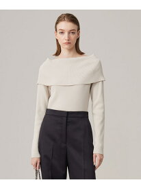 【SALE／50%OFF】【洗える】VIS/PEスムース オフショルダーニット ICB L アイシービー トップス ニット グリーン ブラック【RBA_E】【送料無料】[Rakuten Fashion]