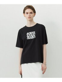 【接触冷感・UVケア・洗える】ゼブラ柄 TEE ICB アイシービー トップス カットソー・Tシャツ ブラック ホワイト【送料無料】[Rakuten Fashion]