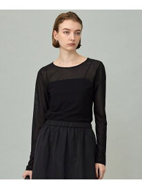 【SALE／50%OFF】【洗える】 ハイツイストシアー カットソー ICB アイシービー トップス カットソー・Tシャツ ブラック グレー【RBA_E】【送料無料】[Rakuten Fashion]