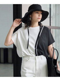 【SALE／50%OFF】【洗える】シルケットコンビスムース カットソー ICB L アイシービー トップス カットソー・Tシャツ ホワイト ブラック【RBA_E】【送料無料】[Rakuten Fashion]