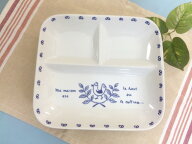 マ・メゾン　角ランチプレート1枚【パット印刷食器】