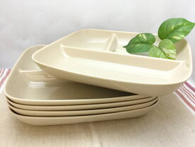 【アウトレット】すくいやすい三ツ仕切りランチプレート【送料無料】コミコミ・5枚セット同梱OK