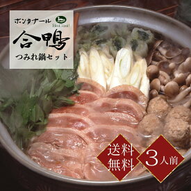 合鴨つみれ鍋セット 3人前 鴨鍋 鴨肉 つみれ 鴨だし　送料無料　ボンカナール　熨斗対応　OKN-OF40