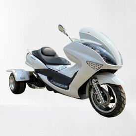 トライク200　三輪バイク前後LEDライト200cc三輪トライクスクータートライク二人乗普通免許高速可 白　HL200XW　キット商品　西濃運輸デポ止発送　2025/7/5頃再入荷予定！入荷次第の発送です。